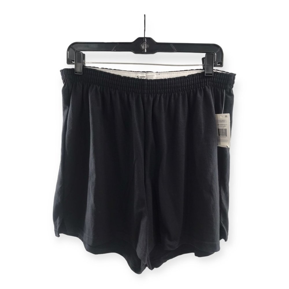 NEW! Soffee Classic Shorts Mens Sz 2X Black Solid Pull On Knit Elastic Waist
